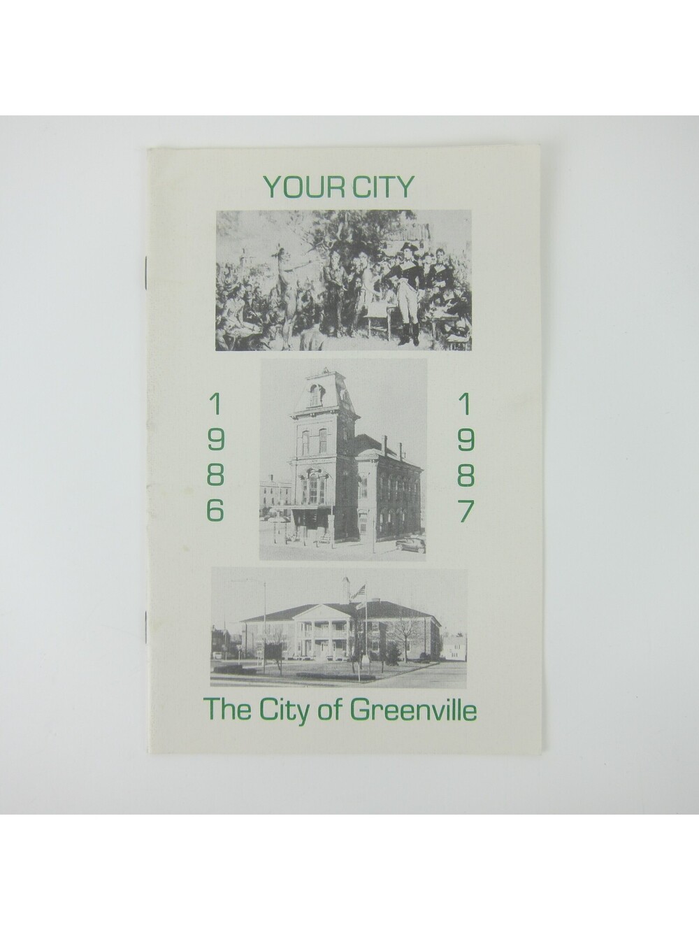 Greenville Ohio Booklet Photo Brochure City History Vintage 1986 - 1987 RARE